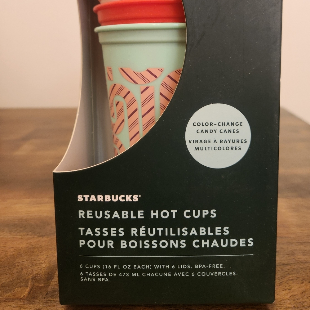 Starbucks Reusable Holiday Color Changing Hot Cups - 5 Pack